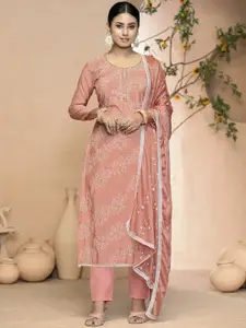 Maroosh Floral Embroidered Unstitched Dress Material