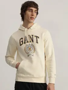GANT Men Printed Cotton Hooded Pullover Sweatshirt