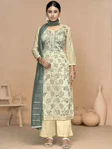 Maroosh Floral Printed Unstitched Dress Material