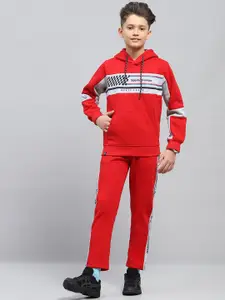 Monte Carlo Boys Printed Hooded Mid-Rise Casual Tracksuits