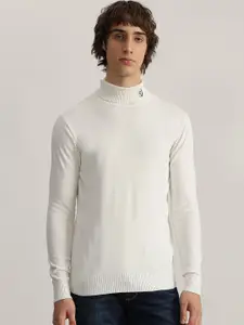 Iconic Men Casual Solid Cotton Pullover Sweaters