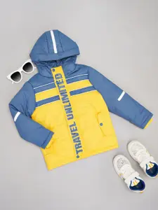 Pantaloons Junior Boys Hooded Colourblocked Casual Padded Jacket