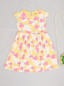 Pantaloons Junior Girls Floral Printed Fit & Flare Dress