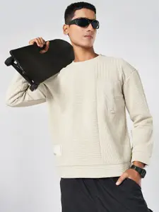 Street 808 by Pantaloons Men Self Design Pullover Sweatshirt