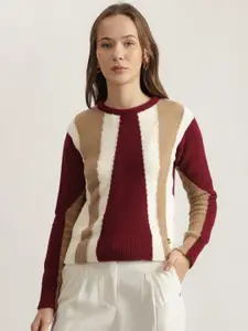 Iconic Womens Colourblocked knitted Pullover