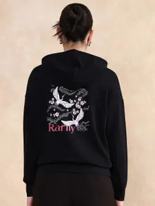 RAREISM Women Hooded Cotton Sweatshirt