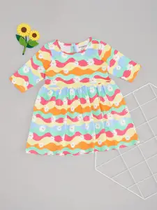Pantaloons Baby Girls Print Fit & Flare Pure Cotton Dress