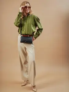 Gazillion Women Original Vertical Striped Cotton Relaxed Fit Semiformal Shirt