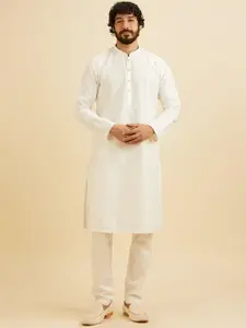 Manyavar Self Design Straight Kurta with Pyjamas