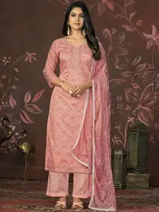 Maroosh Floral Embroidered Unstitched Dress Material