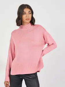 Styli Women Boxy Fit Regular High Neck Sweater
