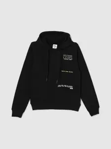 max Boys Printed Cotton Long Sleeves Hooded Sweatshirt