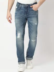 SPYKAR Men Slim Fit Low-Rise Mildly Distressed Stretchable Jeans