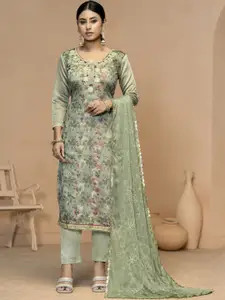 Maroosh Floral Embroidered Unstitched Dress Material