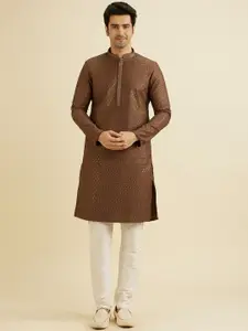 Manyavar Embroidered Sequinned Kurta with Pyjama