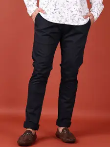 V-Mart Men Printed Slim Fit Chinos Trousers