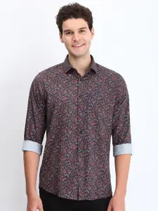 Allen Solly Men Classic Spread Collar Ethnic Motifs Printed Cotton Slim Fit Casual Shirt