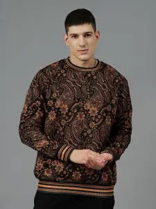 GO DEVIL Men Floral Printed Winter Sweatshirt