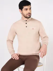 BYFORD by Pantaloons Men Solid Mock Collar Long Sleeves Pullover Sweatshirt