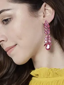 YouBella Gold Plated Artificial Stones Studded Contemporary Studs Earrings