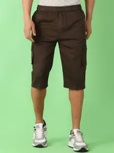 V-Mart Men Cotton Solid Regular Fit Mid-Rise Shorts