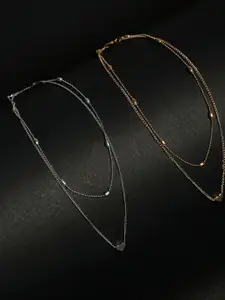 YouBella Pack Of 2 Layered Necklace