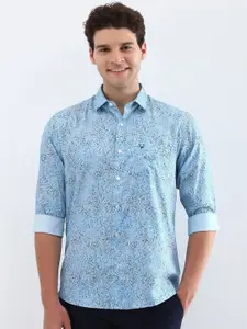 Allen Solly Men Spread Collar Abstract Printed Cotton Slim Fit Casual Shirt