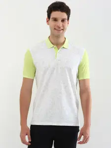 Allen Solly Men Geometric Printed Polo Collar Cotton T-shirt