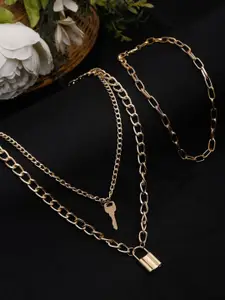 YouBella Gold-Plated Layered Necklace