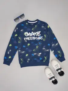 Pantaloons Junior Girls Printed Cotton Pullover Sweatshirt