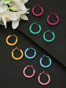 YouBella Set of 5 Circular Hoop Earrings