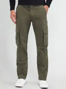 U.S. Polo Assn. Denim Co. Men Mid-Rise Straight Fit Cargos Trousers