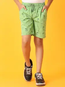 V-Mart Boys Cotton Mid-Rise Abstract Printed Shorts