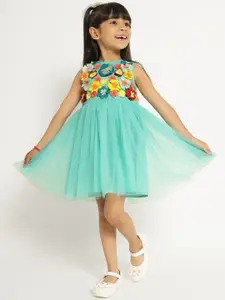 Somersault Girl Floral Print Cotton Sleeveless Empire Dress