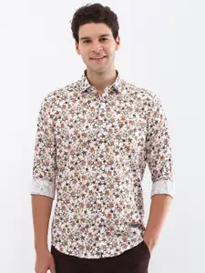 Allen Solly Men Classic Spread Collar Floral Printed Cotton Slim Fit Casual Shirt