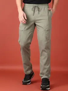 V-Mart Men Mid-Rise Cotton Cargos Trousers