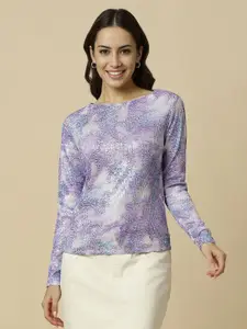 Allen Solly Woman Embellished Boat Neck Pullover