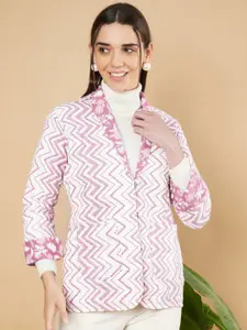 COTLAND FASHION Printed Shawl Collar Single Breasted Comfort Fit Cotton Blazers