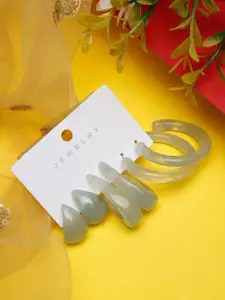 YouBella Contemporary Half Hoop Earrings