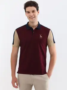 Allen Solly Men Solid Polo Collar Cotton T-shirt