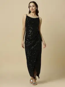 Allen Solly Woman Embellished Sequined Maxi Dress