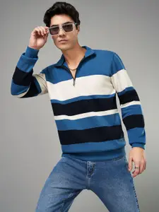 SF JEANS by Pantaloons Men Mock Collar Long Sleeves Sweatshirt