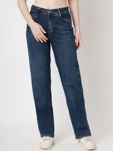 Kraus Jeans Women Relaxed Fit High-Rise Light Fade Jeans
