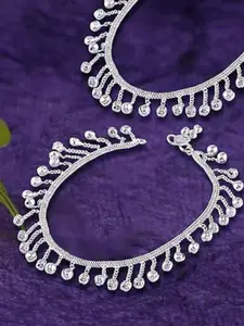 Lila Set of 2 Silver-Plated Anklets