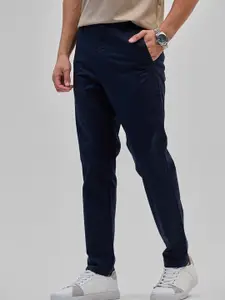 Snitch Men Cotton Smart Slim Fit Trousers