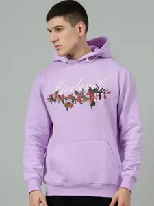 GO DEVIL Men Floral Printed Hooded Sweatshirt