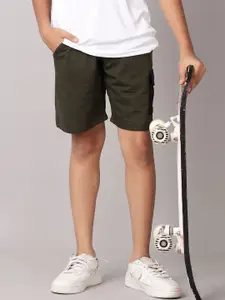V-Mart Boys Cotton Mid-Rise Above Knee Shorts