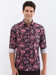 Allen Solly Men Classic Spread Collar Ethnic Motifs Printed Cotton Slim Fit Casual Shirt