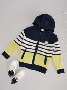 Pantaloons Junior Boys Striped Front-Open Sweaters