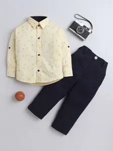 Lil homies Boys Printed Shirt with Trousers